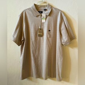 Haggar tan polo shirt